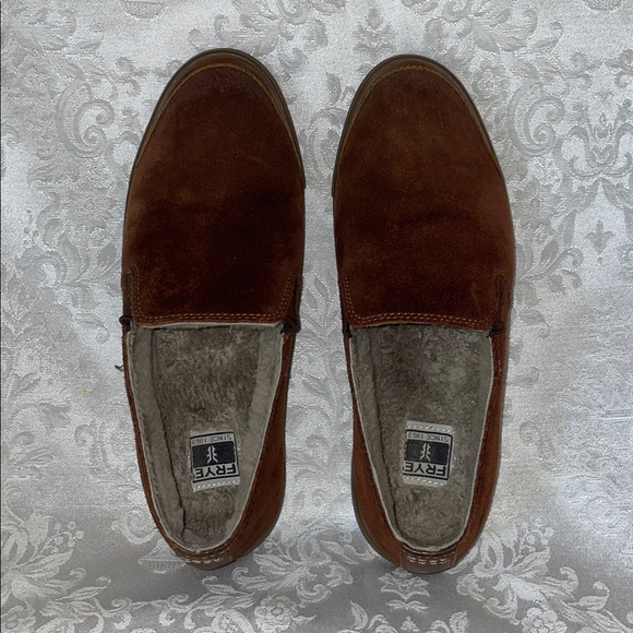 Frye Shoes - Frye Women’s Rich Brown Suede Slip-Ons.  Size 7.5 M